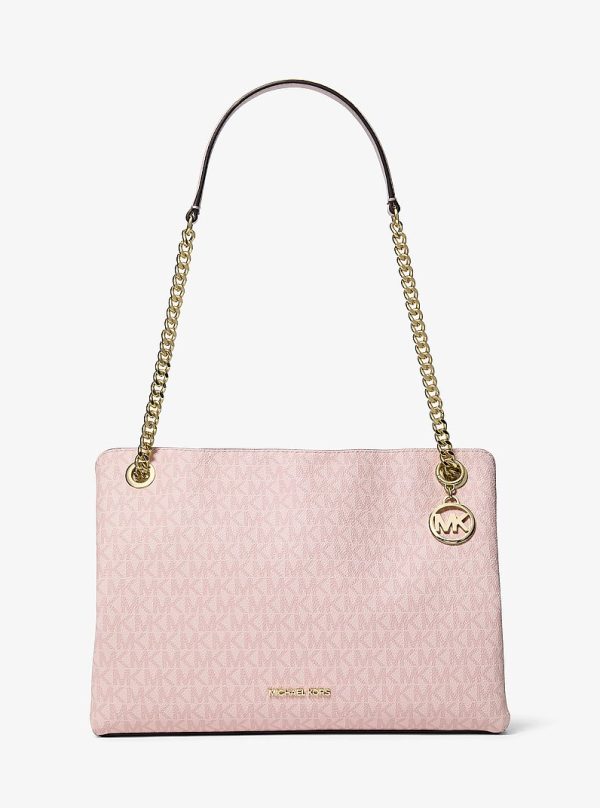 Michael Kors Christina Medium Signature Logo Messenger Bag