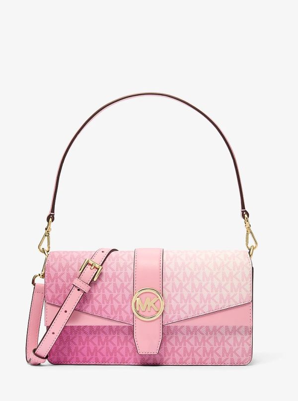 Michael Kors Greenwich Medium Ombre Signature Logo Convertible Shoulder Bag