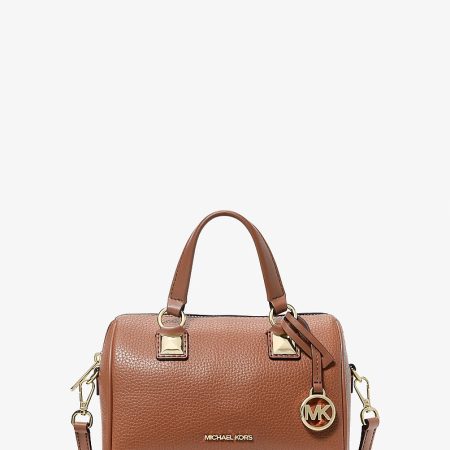 Michael Kors Grayson Small Pebbled Leather Duffel Crossbody Bag