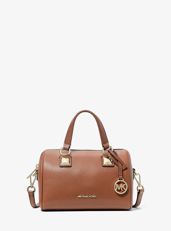 Michael Kors Grayson Small Pebbled Leather Duffel Crossbody Bag