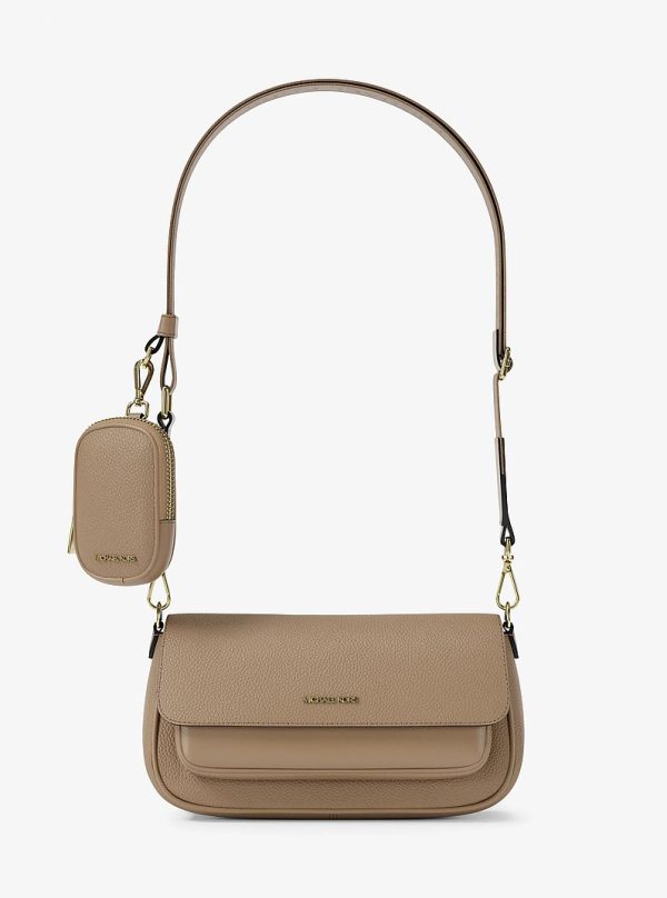 Michael Kors Jet Set Travel Small Pebbled Leather Crossbody Bag With Pouch