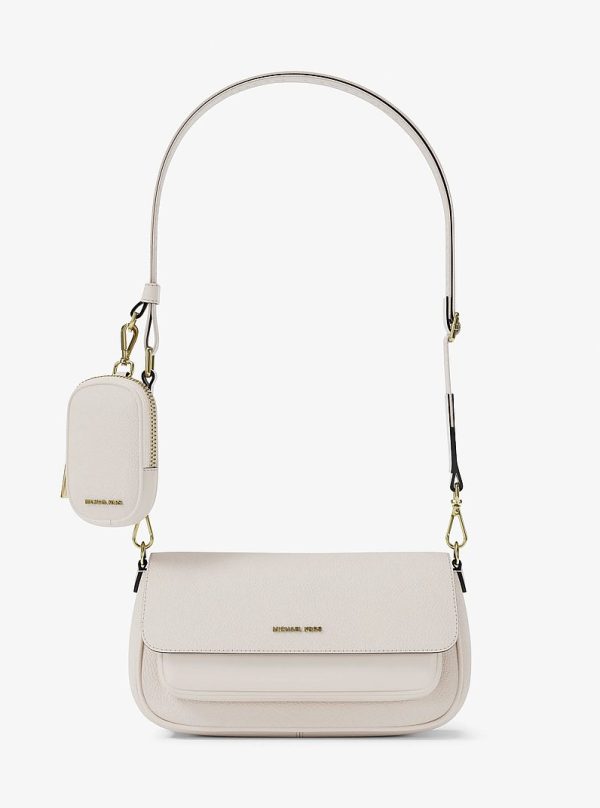 Michael Kors Jet Set Travel Small Pebbled Leather Crossbody Bag With Pouch