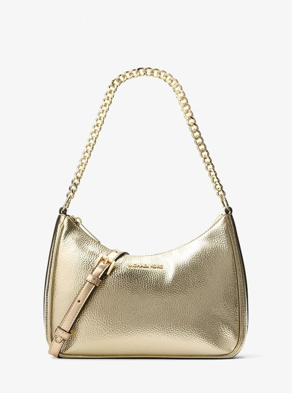 Michael Kors Jet Set Travel Large Metallic Convertible Crossbody Bag