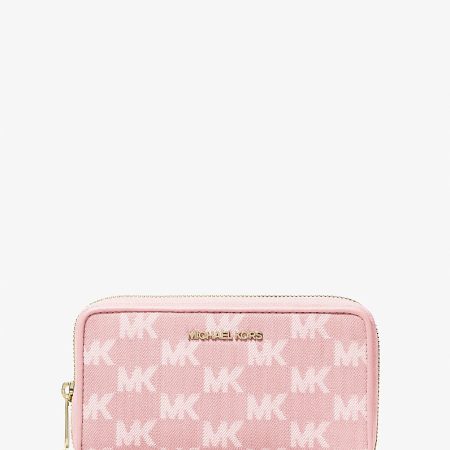 Michael Kors Jet Set Travel Large Logo Jacquard Denim Smartphone Wallet