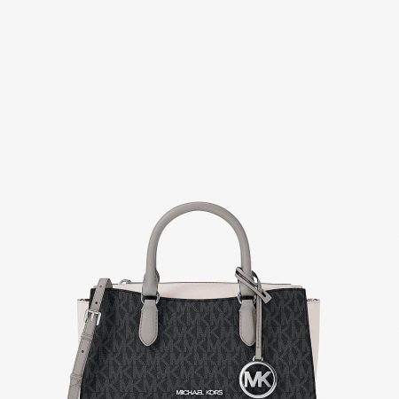Michael Kors Arden Small Color-Block Signature Logo Messenger Bag