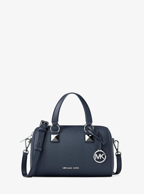 Michael Kors Grayson Small Pebbled Leather Duffel Crossbody Bag