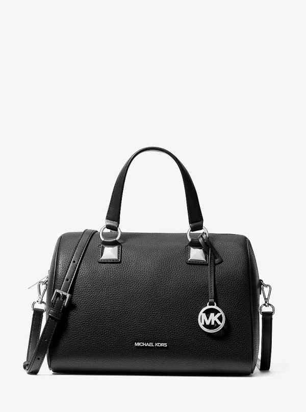 Michael Kors Grayson Medium Pebbled Leather Duffel Crossbody Bag