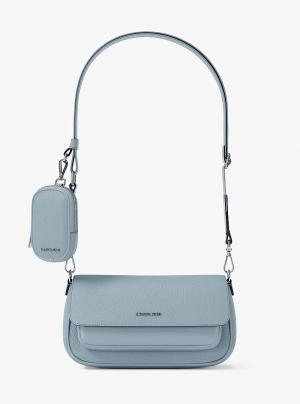 Michael Kors Jet Set Travel Small Pebbled Leather Crossbody Bag With Pouch