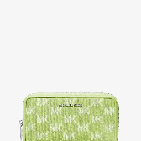 Michael Kors Jet Set Travel Large Logo Jacquard Denim Smartphone Wristlet