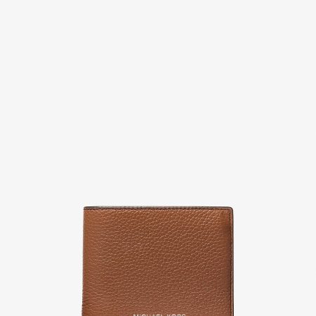 Michael Kors Cooper Pebbled Leather Billfold Wallet With Coin Pouch