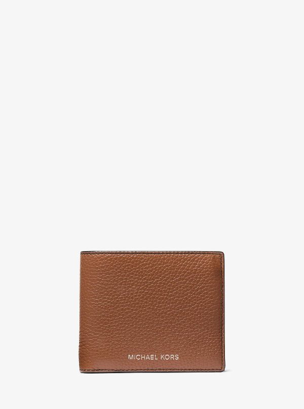 Michael Kors Cooper Pebbled Leather Billfold Wallet With Coin Pouch