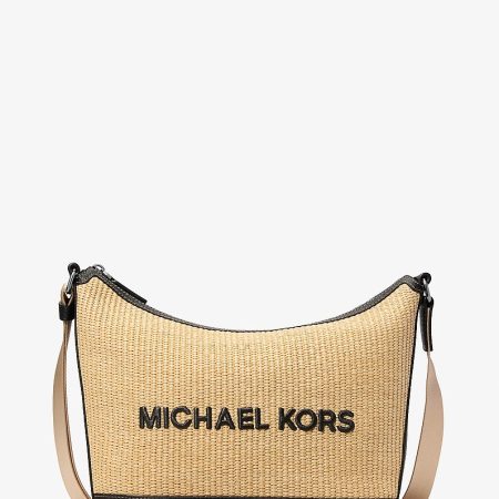 Michael Kors Cooper Medium Crocheted Crescent Crossbody Bag