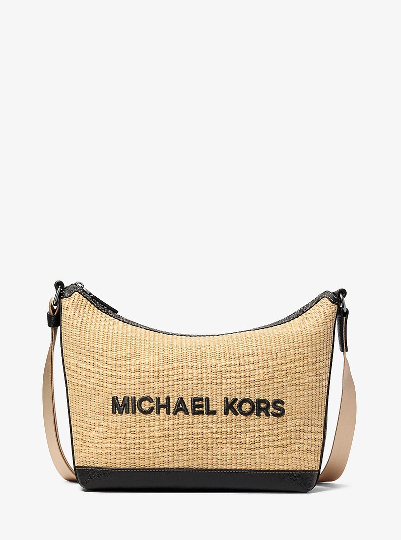 Michael Kors Cooper Medium Crocheted Crescent Crossbody Bag