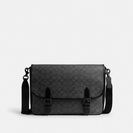 Coach Hitch Messenger Bag In Signature Canvas Preorder