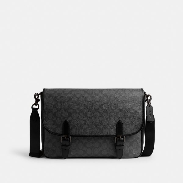 Coach Hitch Messenger Bag In Signature Canvas Preorder