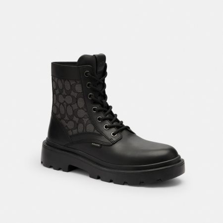 Coach Combat Boot With Signature Jacquard Preorder
