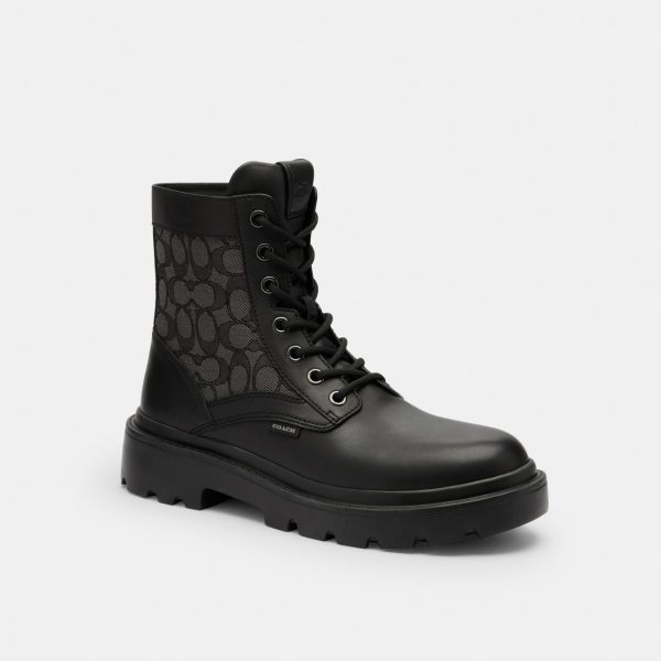 Coach Combat Boot With Signature Jacquard Preorder
