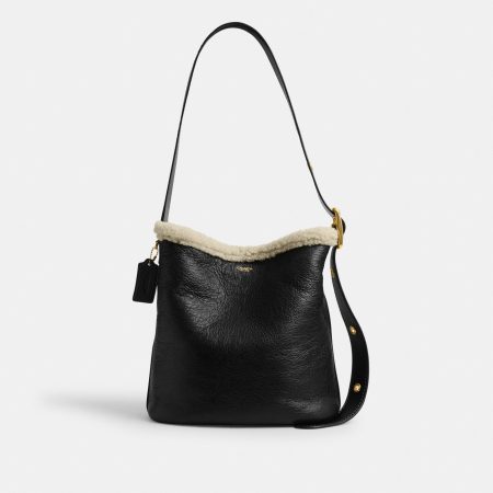 Coach Bleecker Bucket Bag In Shearling Preorder