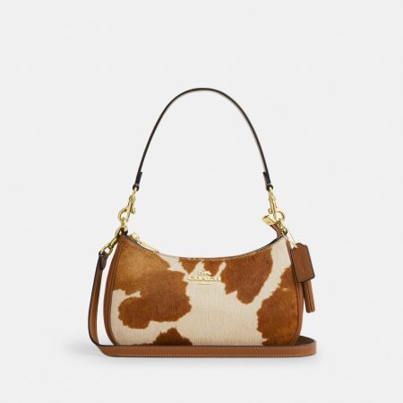Coach Teri Shoulder Bag In Haircalf With Cow Print Preorder