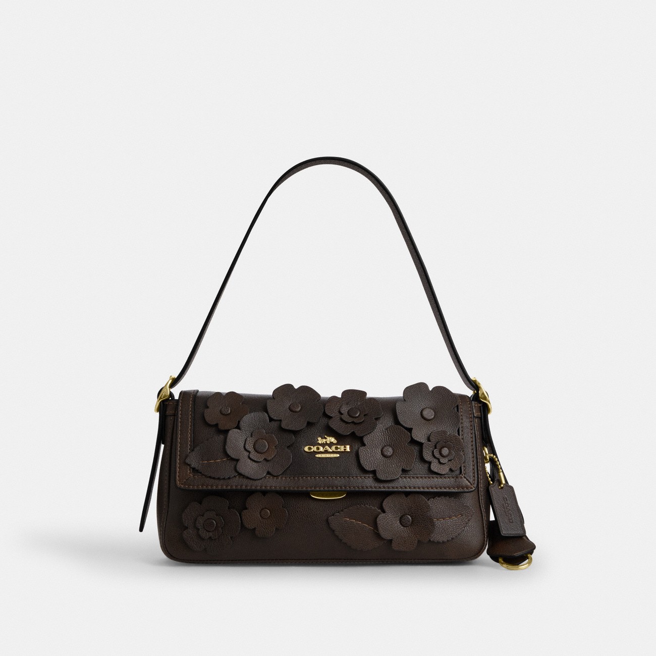 Coach Etta Small Flap Shoulder Bag With Floral Applique Preorder