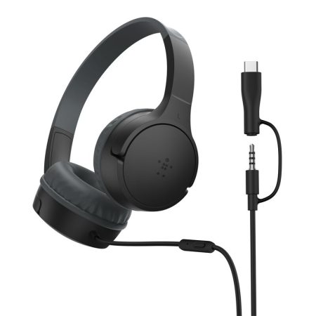 Belkin SoundForm Mini Wired On-Ear Headphones for Kids Black - Preorder