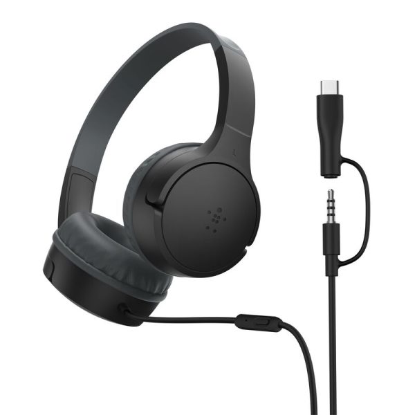 Belkin SoundForm Mini Wired On-Ear Headphones for Kids Black - Preorder