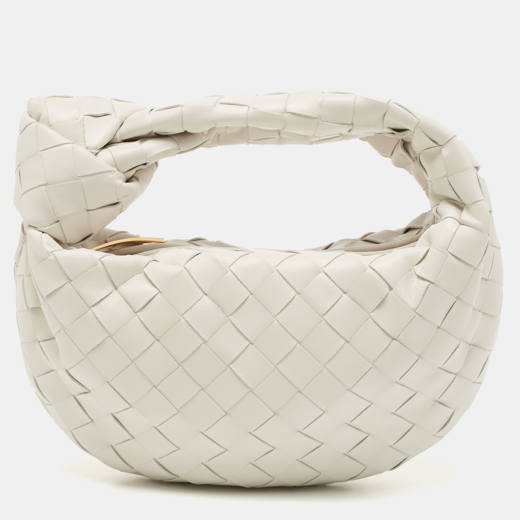 Bottega Veneta Jodie hobo bag chalk white intrecciato leather 2024