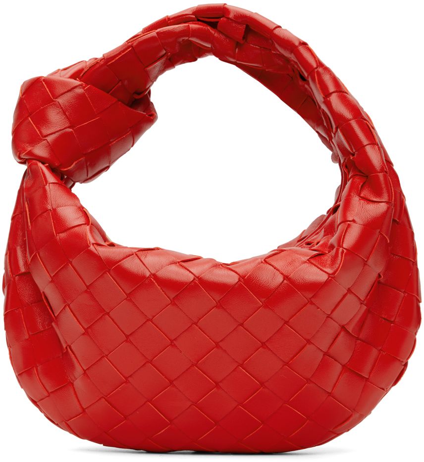 Bottega Veneta Jodie small hobo bag tomato red intrecciato woven lambskin 2025
