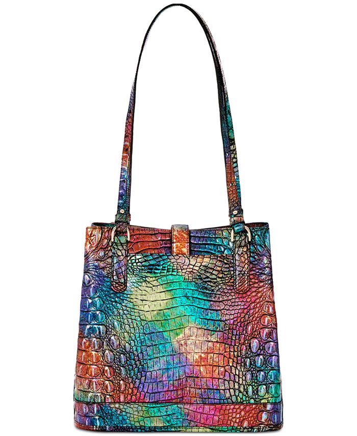 Brahmin Melbourne croc embossed leather handbag spring 2026 vibrant color