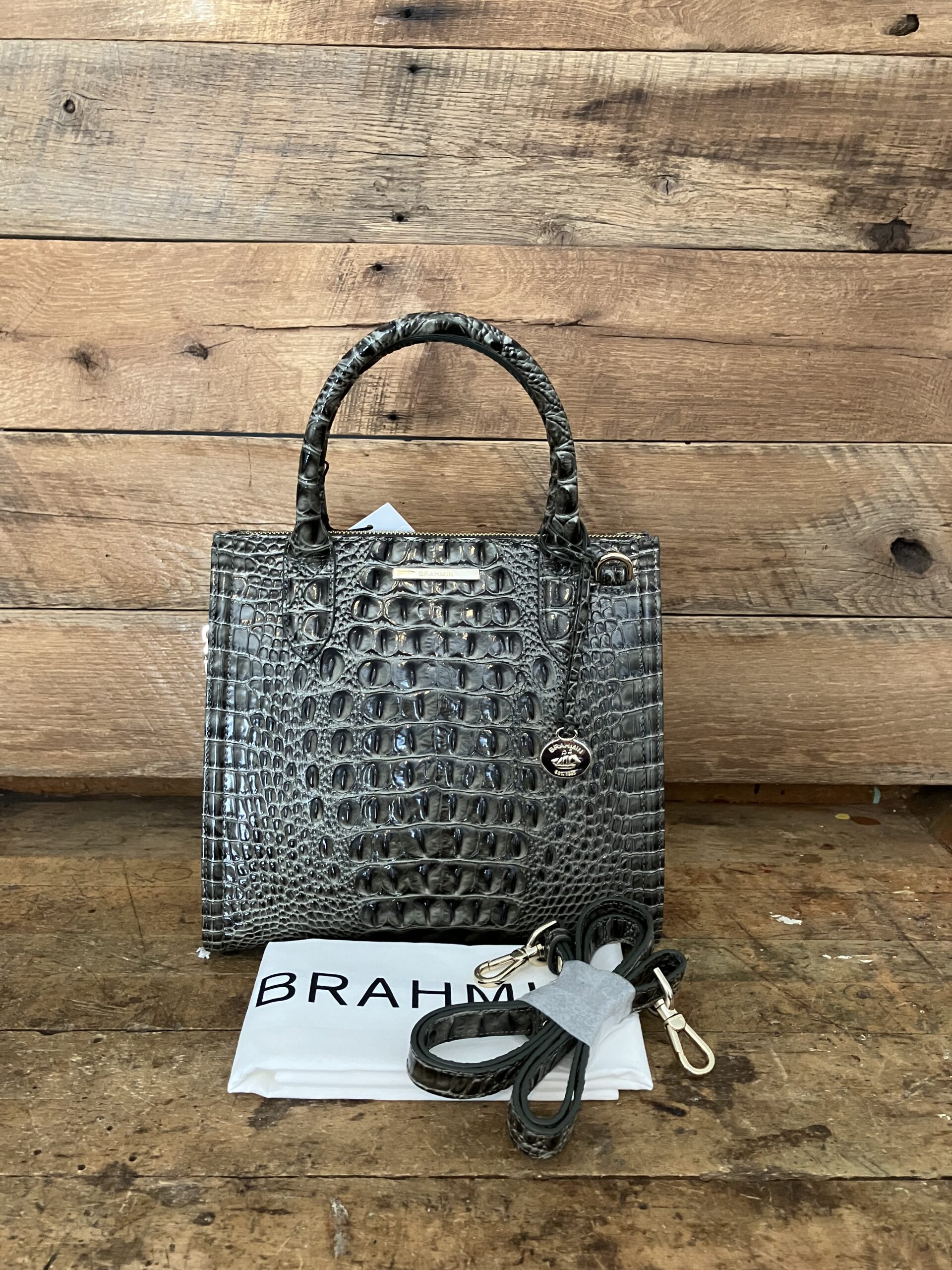 Brahmin Small Mona satchel authentic luxury bag with receipt unboxing