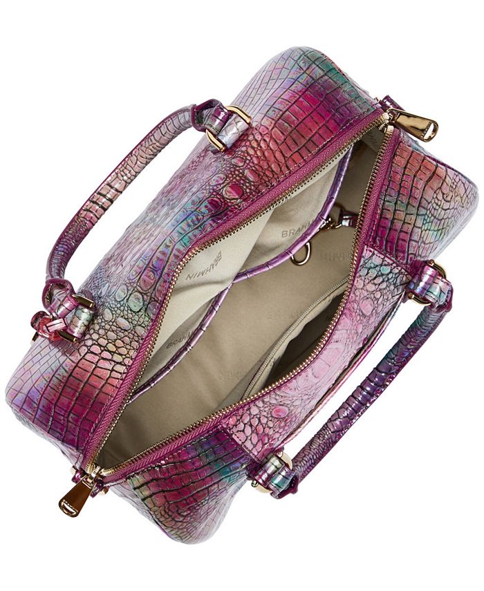 Brahmin Small Mona satchel Spring 2026 embossed leather blush