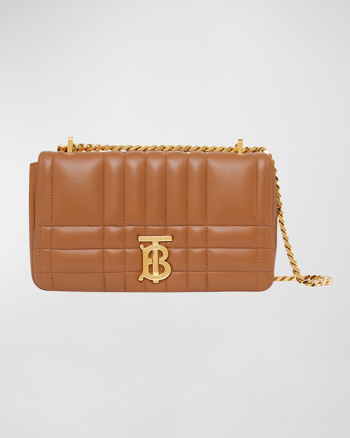 Burberry Lola shoulder bag soft fawn brown grain leather TB monogram 2024