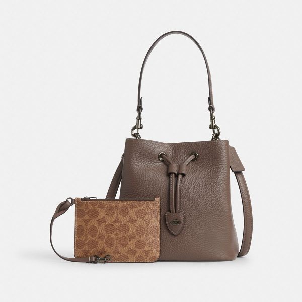 Coach Rowan Bucket Bag Gunmetal/Dark Stone - Preorder