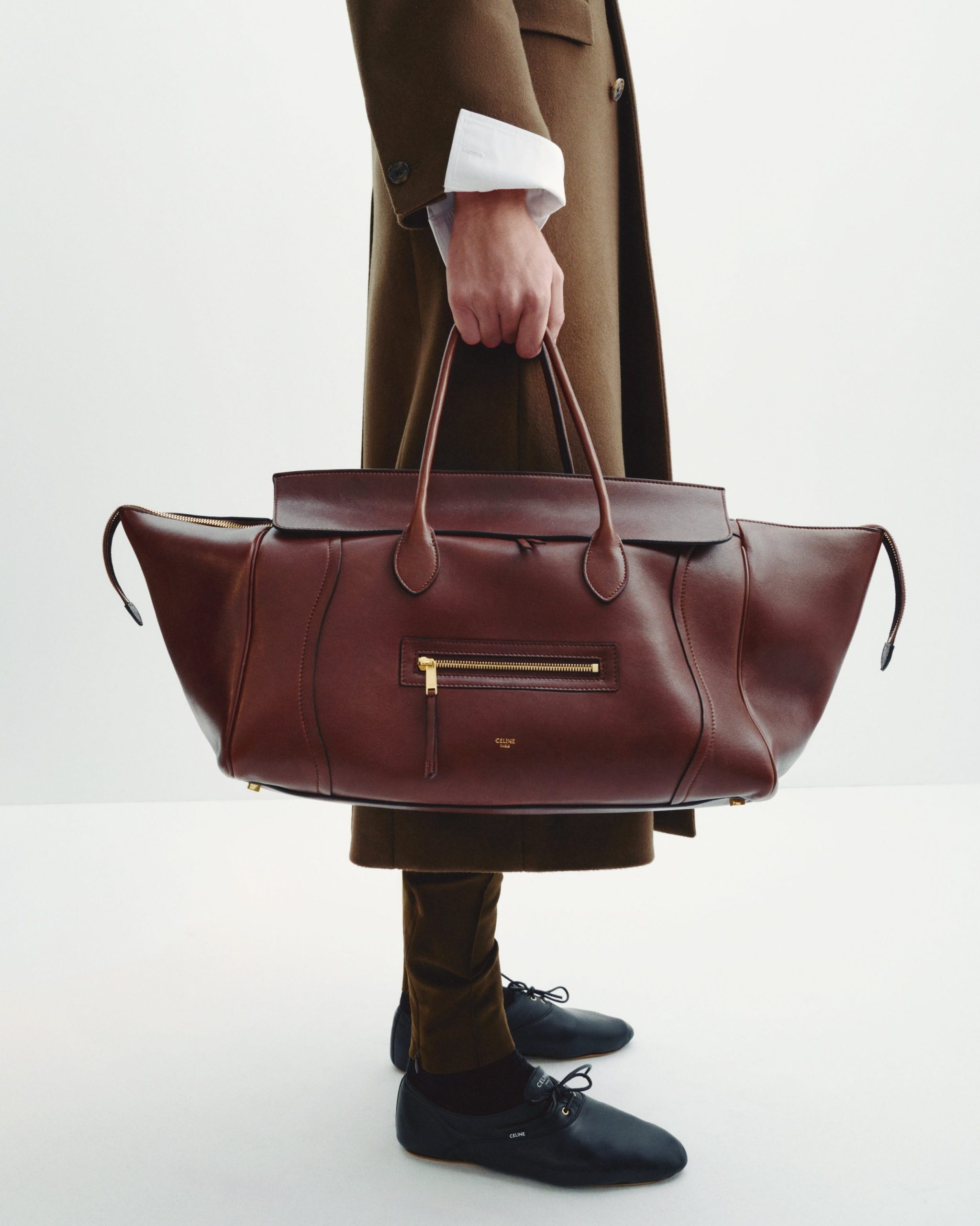 Celine Phantom Bag chestnut brown leather 2026 Spring collection