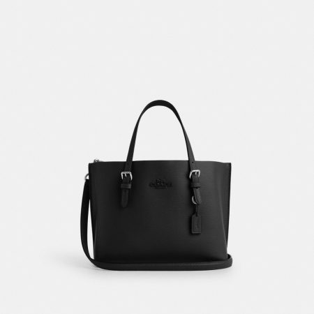 Coach Mollie Tote Bag 25 Silver/Black - Ready Stock Malaysia