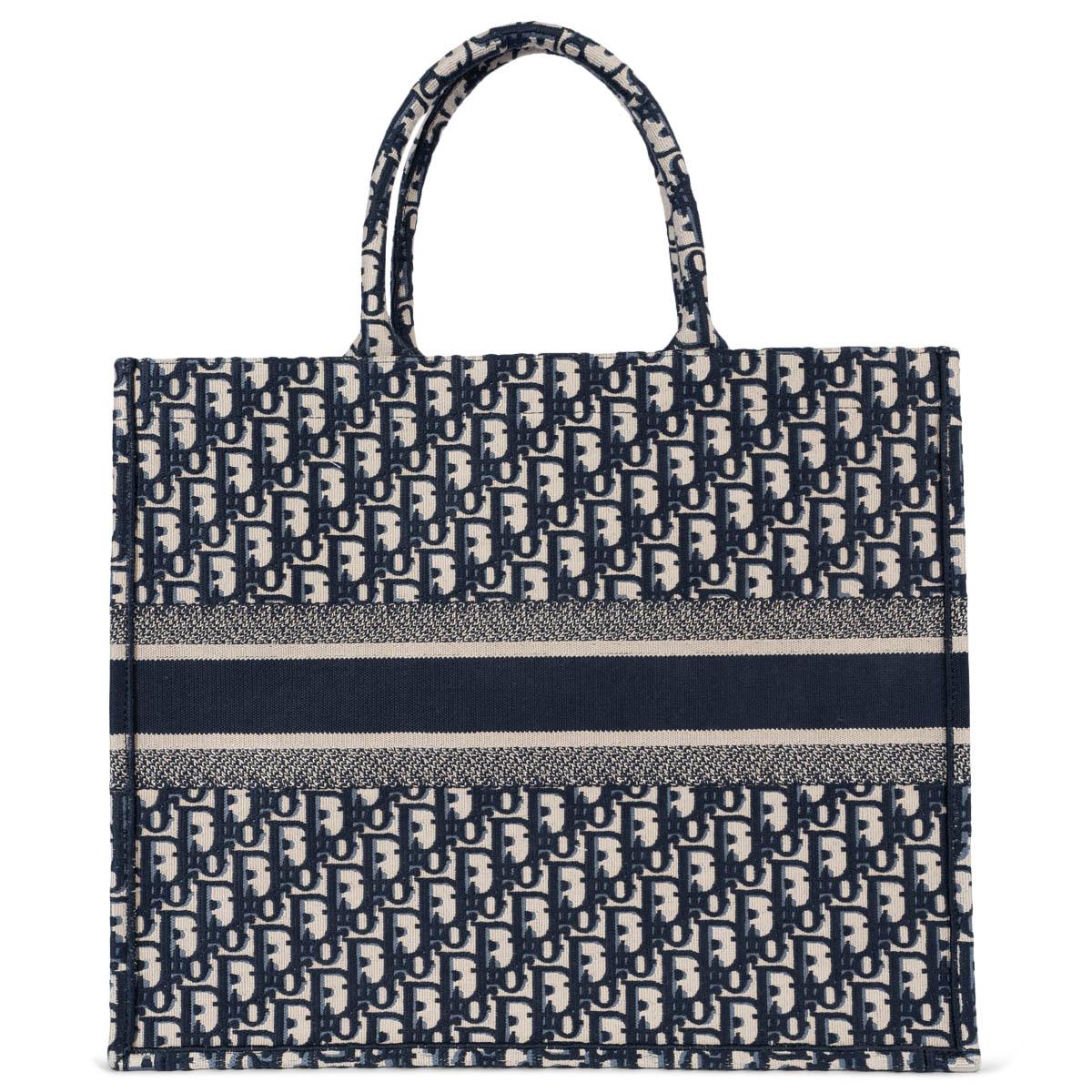 Dior Book Tote large blue oblique embroidery canvas 2025