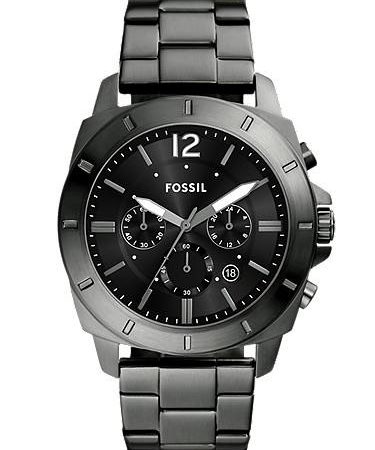Fossil Privateer Chronograph Smoke Stainless Steel Watch BQM2817