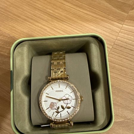 Fossil Tillie Floral Gold-Tone Stainless Steel Watch - Preorder