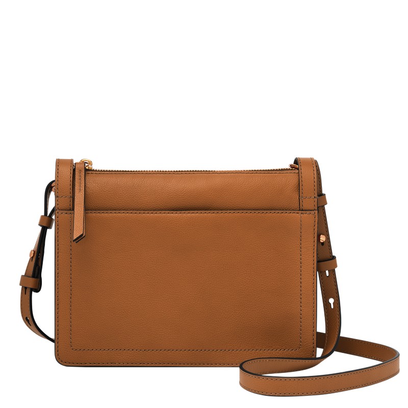 Fossil Rachel Crossbody bag tan brown genuine leather 2024