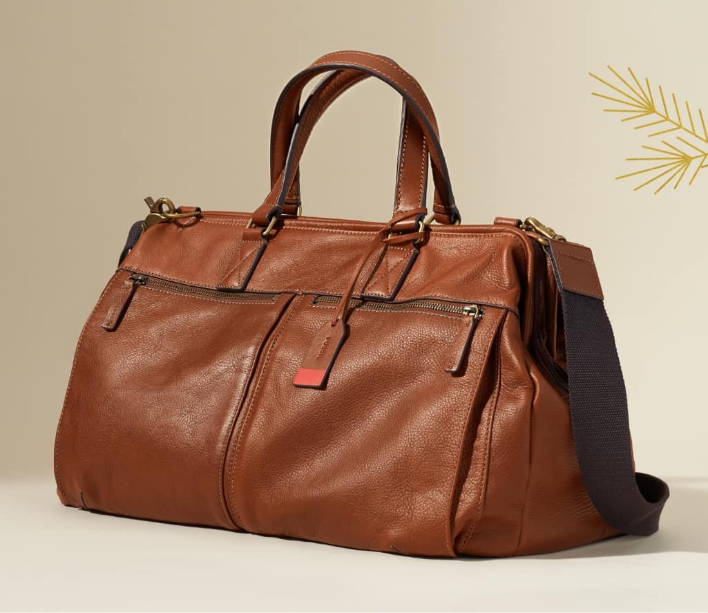 Fossil Rachel Large Satchel cognac tan genuine leather 2024