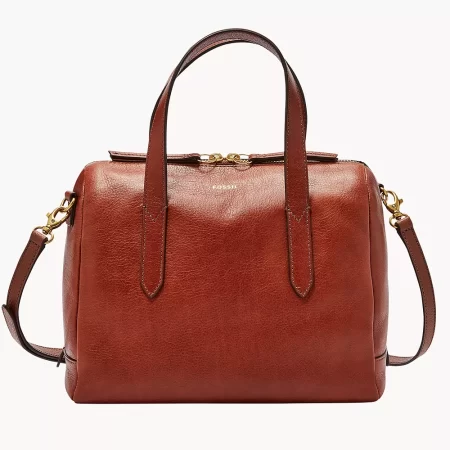 Fossil Sydney Satchel Medium Brown - Preorder