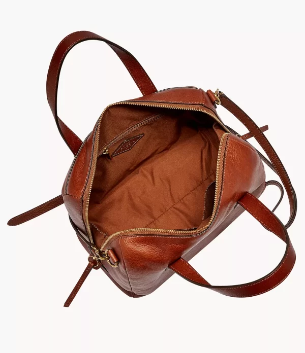 Fossil Sydney Satchel Medium Brown - Preorder