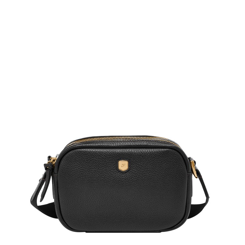Fossil Women's Danni Crossbody Bag black leather adjustable strap 2026