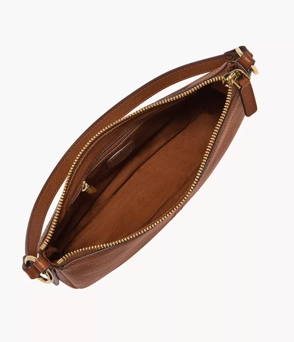 Fossil Jolie Leather Small Crossbody Medium Brown - Preorder