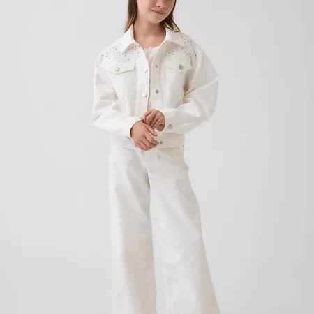 Gap Low Rise Stride Wide-Leg Jeans White Denim - Preorder