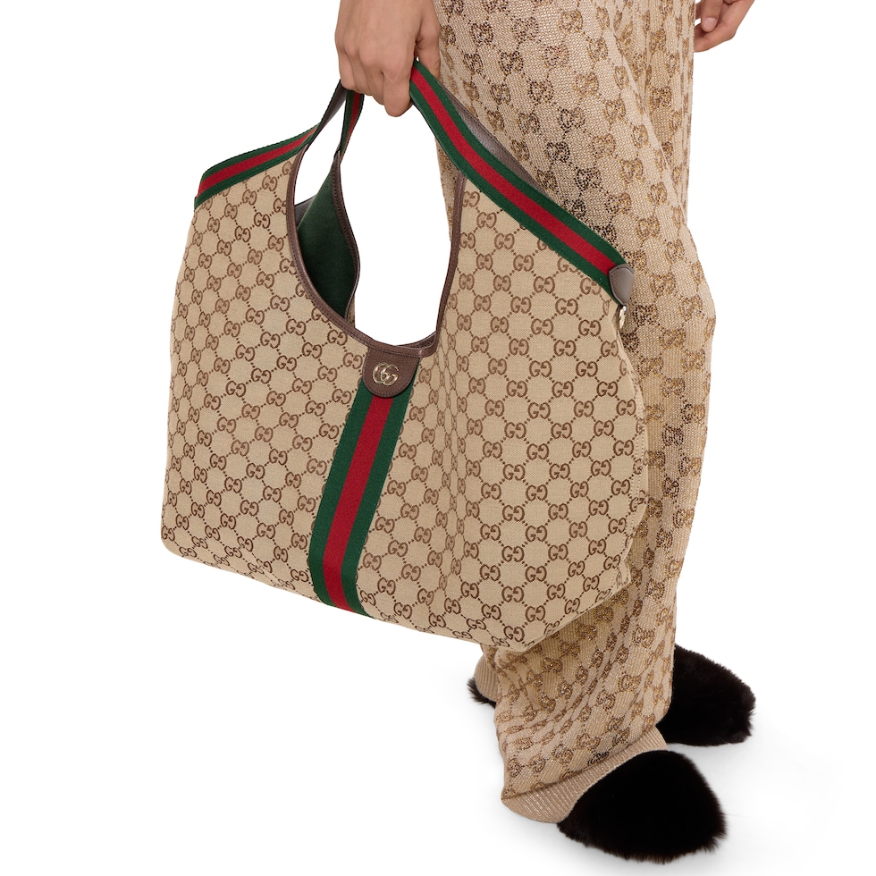 Gucci GG Supreme canvas large tote bag beige brown monogram 2024