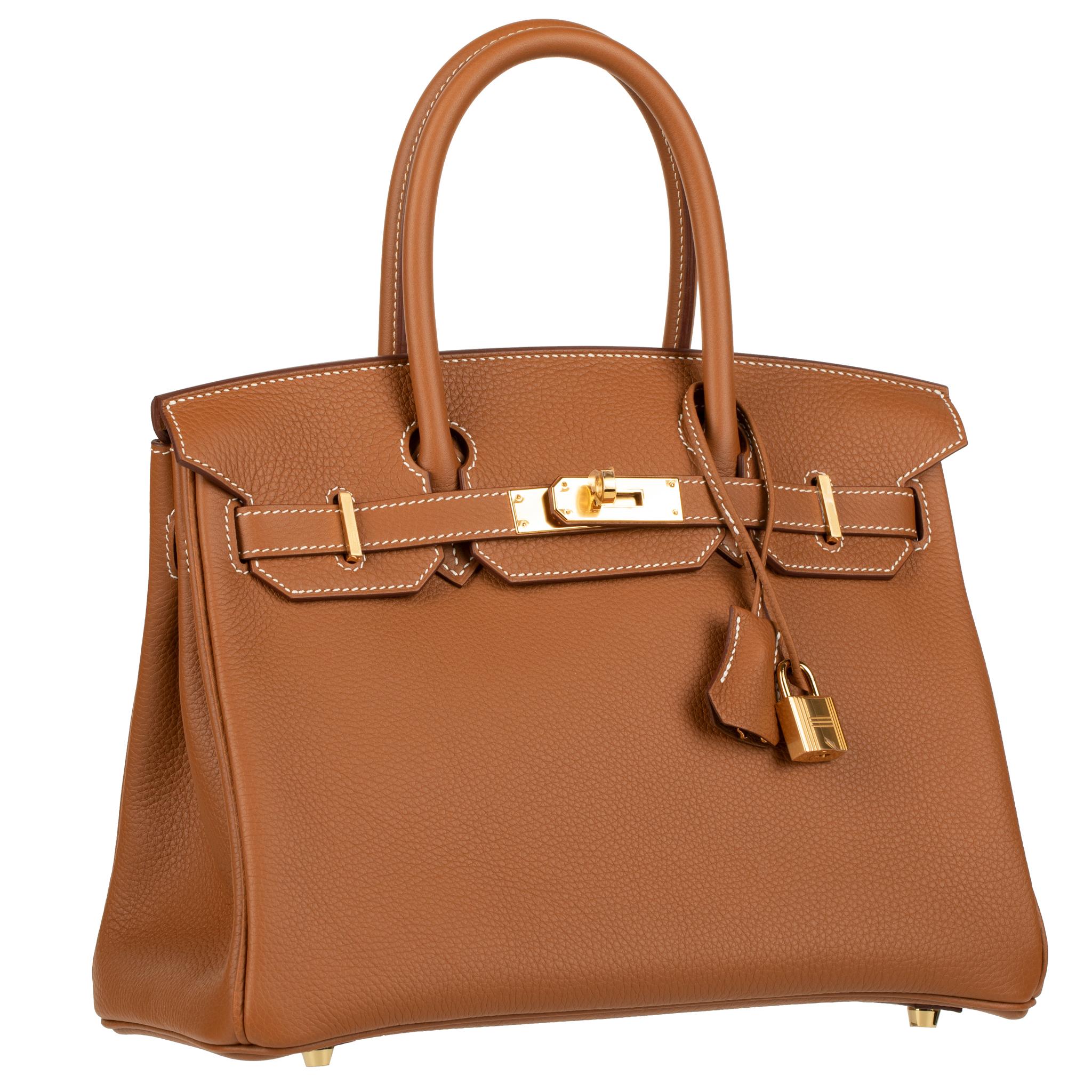 Hermès Birkin 30 Togo leather gold hardware neutral tan