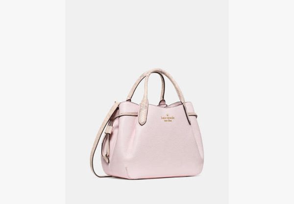 Kate Spade Dumpling Snake Embossed Small Satchel Shimmer Pink Multi - Ready Stock US