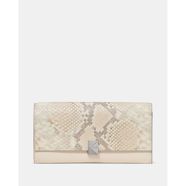 Kate Spade Deco Snake Embossed Large Flap Wallet