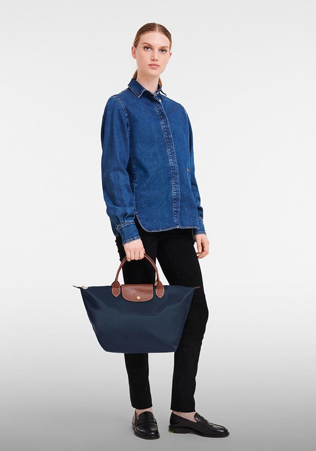 Longchamp Le Pliage Neo medium tote bag navy blue 2024